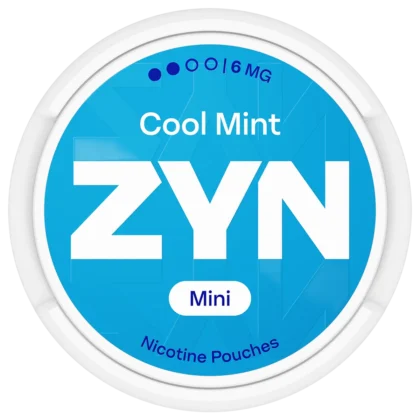 ZYN Cool Mint 6 mg Mini can of nicotine pouches, front view