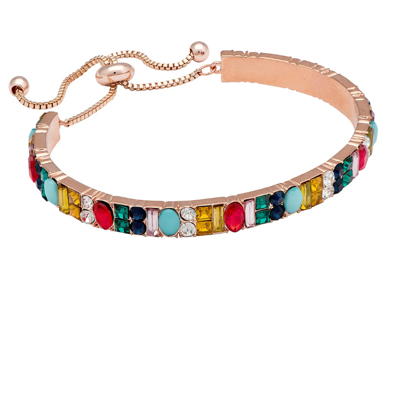 Bella & Beau abstract multicolour bracelet and earring jewellery set